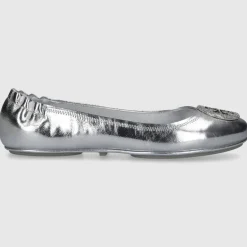 Tory Burch Damen Ballerinas 165361 Kalbsleder silber