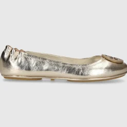 Tory Burch Damen Ballerinas 162598 Kalbsleder gold