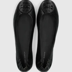 Tory Burch Damen Ballerinas 155637 Kalbsleder schwarz