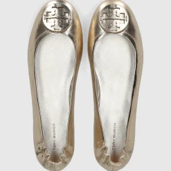 Tory Burch Damen Ballerinas 162598 Kalbsleder gold