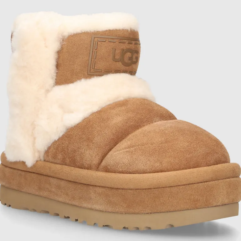 UGG Damen Stiefeletten CLASSIC CHILLAPEAK Veloursleder braun-kombi