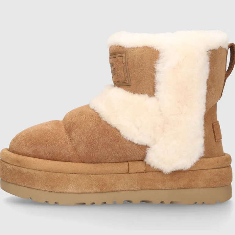 UGG Damen Stiefeletten CLASSIC CHILLAPEAK Veloursleder braun-kombi