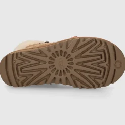 UGG Damen .Stiefeletten CLASSIC ALPINE LACE-UP Veloursleder braun-kombi