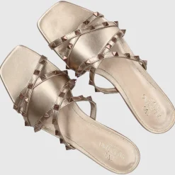 Valentino Garavani Damen Pantoletten ROCKSTUD Kalbsleder