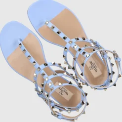 Valentino Garavani Damen Zehentrenner ROCKSTUD Kalbsleder