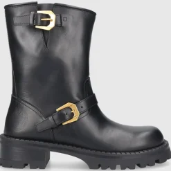 Versace Damen Cowboy-/ Bikerstiefeletten T.35 BIKER Kalbsleder