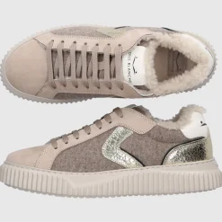 VOILE BLANCHE Damen Sneaker low LIPARI FUR Veloursleder