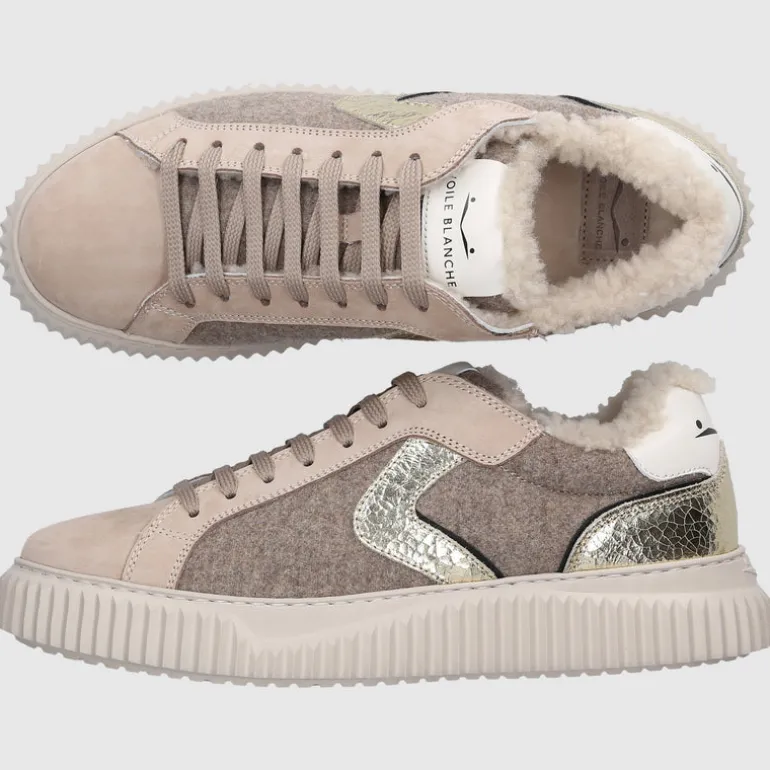 VOILE BLANCHE Damen Sneaker low LIPARI FUR Veloursleder
